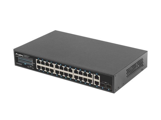 Lanberg switch 24x 1GB poe+/2x GB 2x sfp rack 19" gigabit ethernet 250w