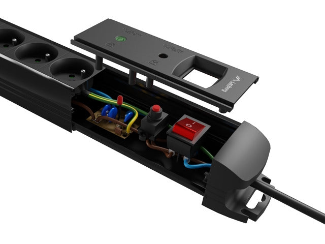 Lanberg surge protector sp1 3m 5x schuko outlets black