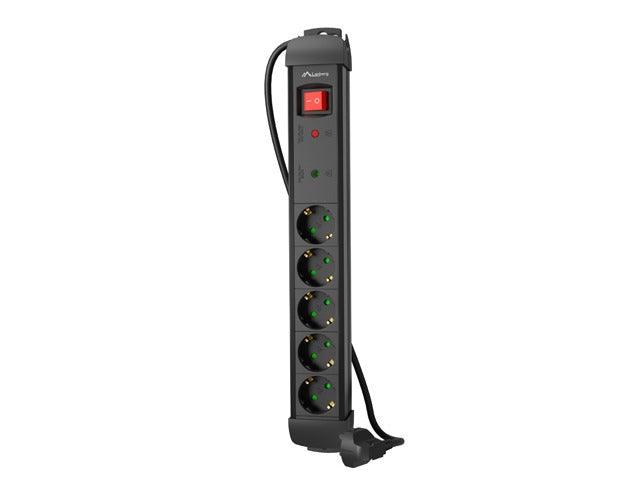 Lanberg surge protector sp1 5m 5x schuko outlets black