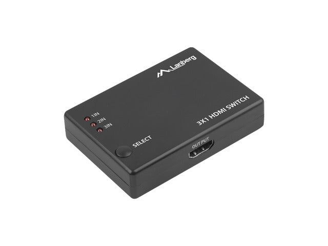 Lanberg Video Switch 3x HDMI + Micro USB port + Remote Controller, black