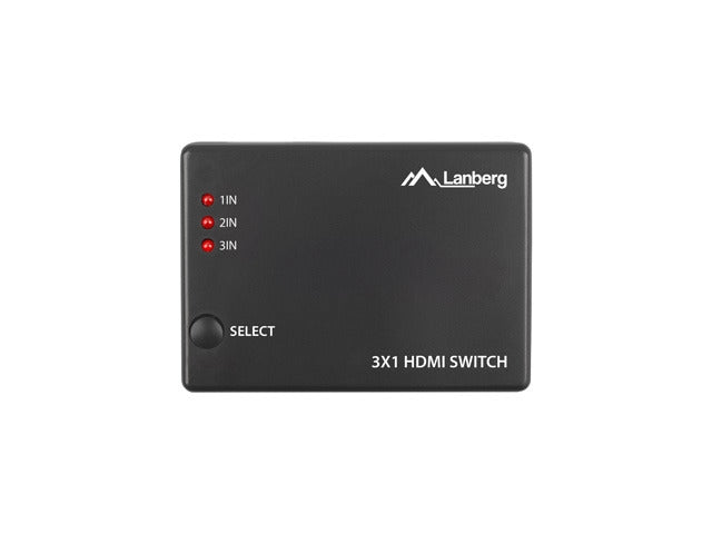 Lanberg Video Switch 3x HDMI + Micro USB port + Remote Controller, black
