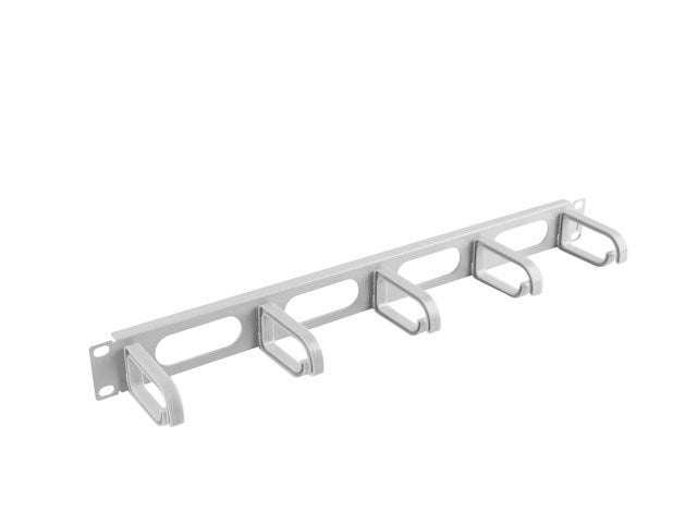 Lanberg 19" cable management AK-1205-S panel 5 rings - type b 1U, grey