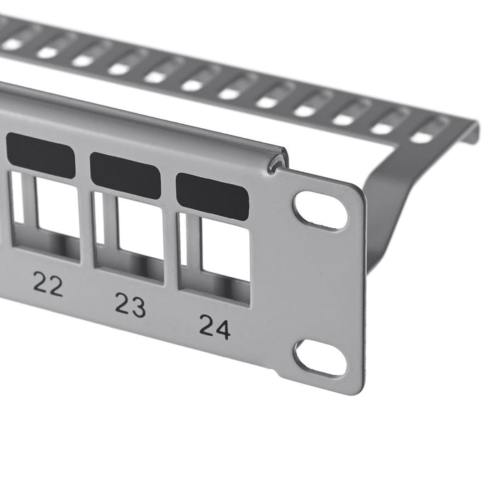Lanberg patch panel blank 24 port 1U for keystone modules gray