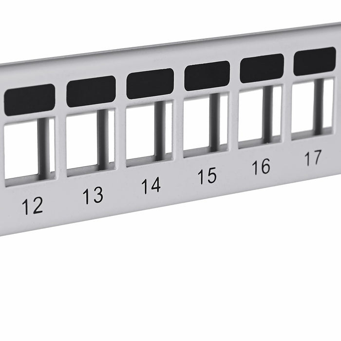 Lanberg patch panel blank 24 port 1U for keystone modules gray