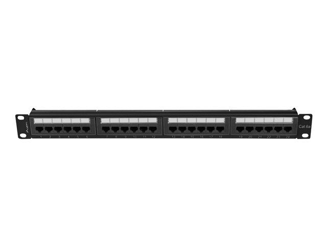 Lanberg patch panel 24 port 1U 19" CAT.6a utp black