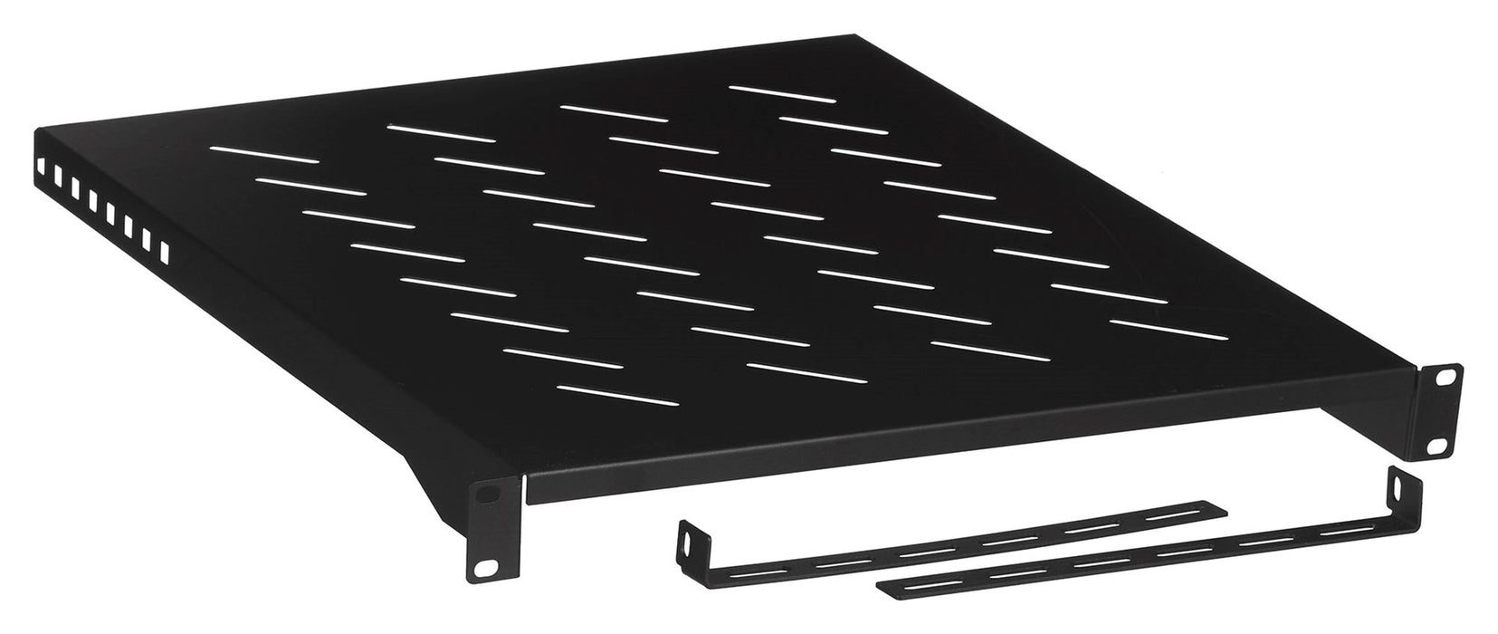 Lanberg 19" fixed shelf 1U / 483x500mm, max load capacity up to 25kg, black
