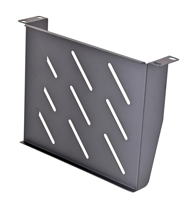 Lanberg 10" fixed shelf 1U / 254x180mm, max load capacity up to 20kg, black