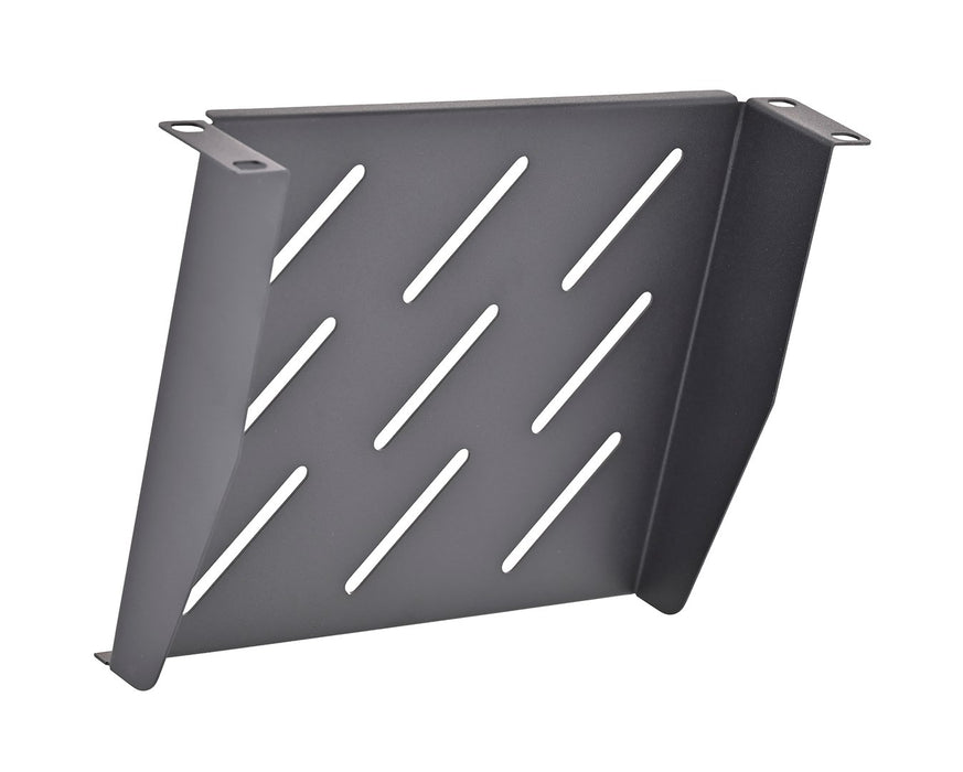 Lanberg 10" fixed shelf 1U / 254x180mm, max load capacity up to 20kg, black