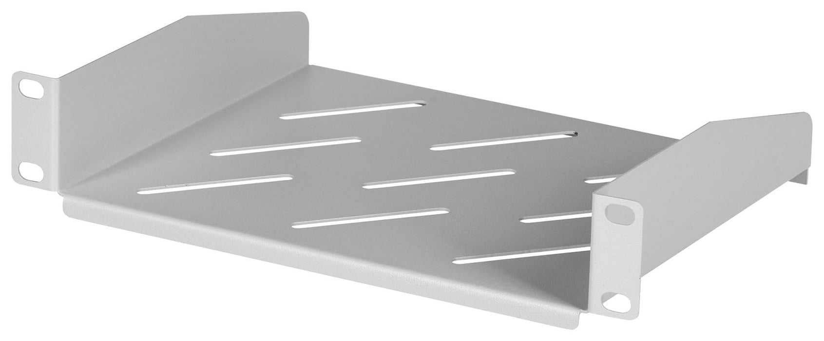 Lanberg 10" fixed shelf 1U / 254x180mm, max load capacity up to 20kg, grey