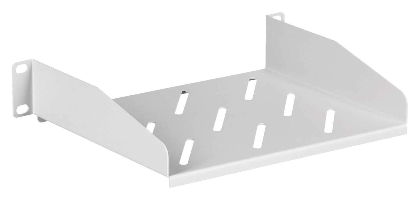 Lanberg 10" fixed shelf 1U / 254x180mm, max load capacity up to 20kg, grey
