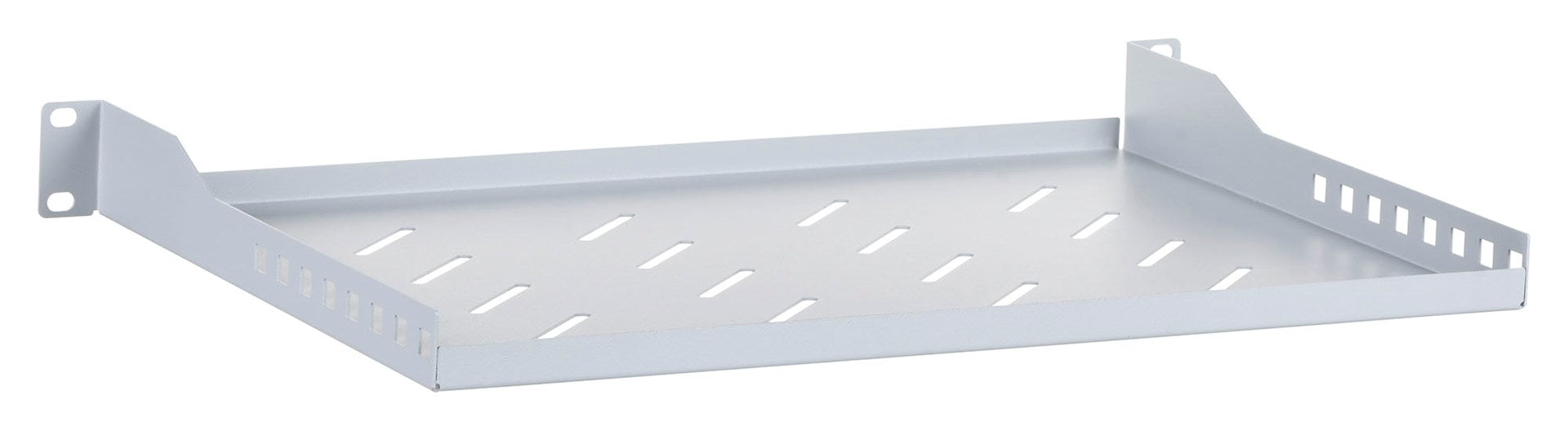 Lanberg 19" fixed shelf 1U / 483x300mm, max load capacity up to 25kg, grey