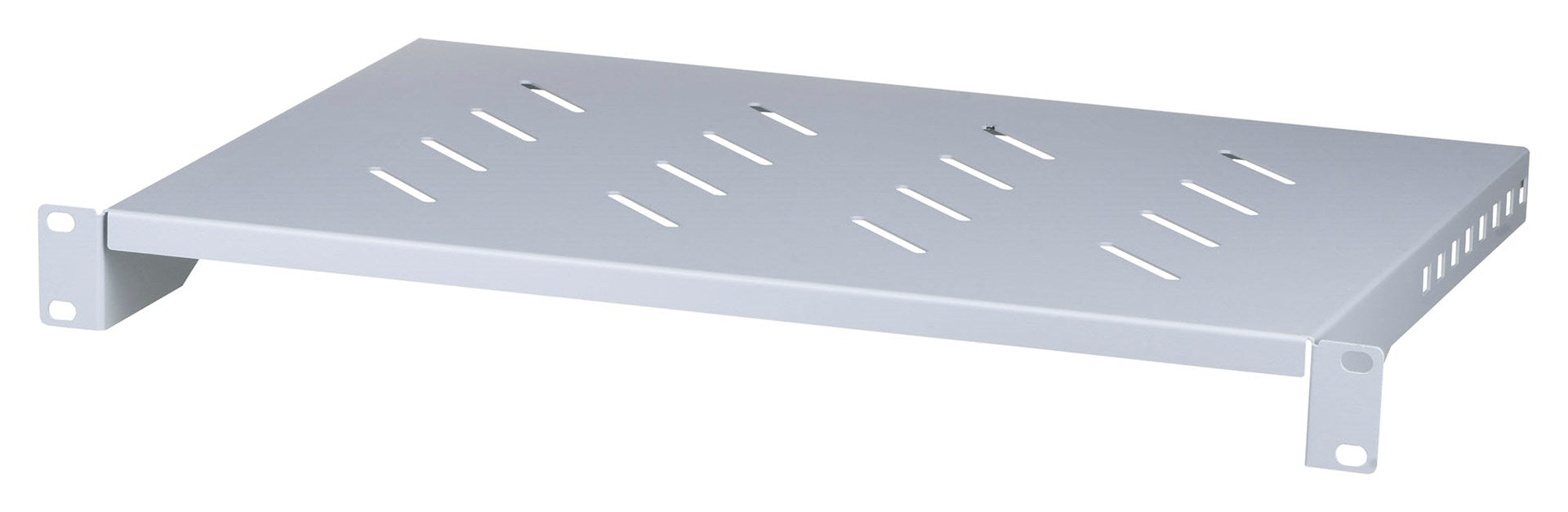 Lanberg 19" fixed shelf 1U / 483x300mm, max load capacity up to 25kg, grey