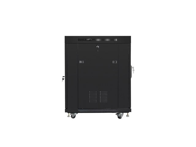 Lanberg rack cabinet 19" free-standing 15U/600x800 (flat pack) with glass door lcd black v2