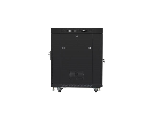 Lanberg rack cabinet 19" free-standing 15U/600x800 (flat pack) with glass door lcd black v2