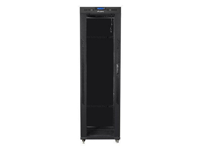 Lanberg rack cabinet 19" free-standing 42U/600x800 (flat pack) with glass door lcd black v2