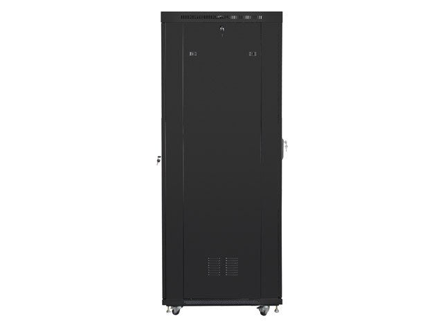 Lanberg rack cabinet 19" free-standing 27U/800x1000 (flat pack) with glass door lcd black v2