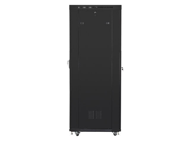 Lanberg rack cabinet 19" free-standing 27U/800x1000 (flat pack) with glass door lcd black v2