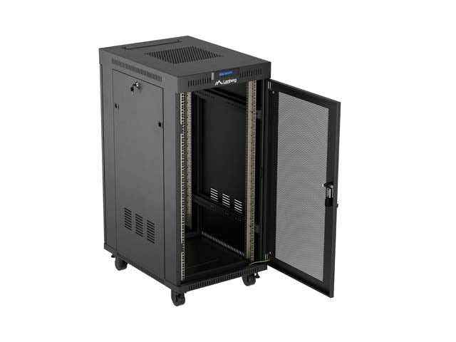 Lanberg FF01-6824-23BL rack cabinet 24U Freestanding rack Black