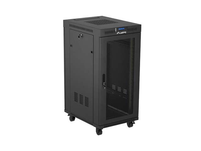 Lanberg FF01-6824-23BL rack cabinet 24U Freestanding rack Black