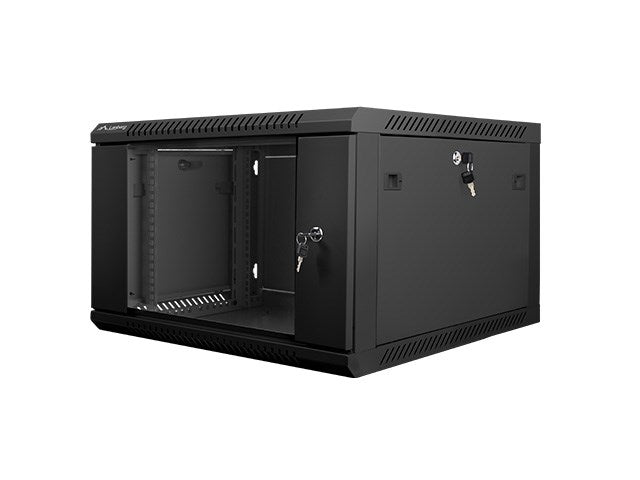 Lanberg rack cabinet 19" wall-mount 6U / 600x600 for self-assembly (flat pack), black