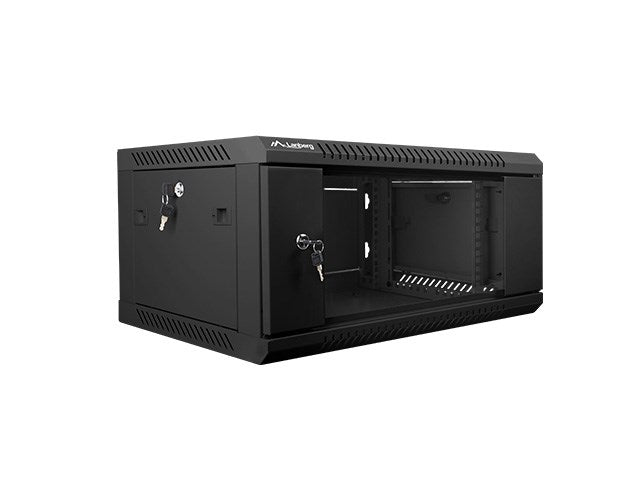 Lanberg rack cabinet 19" wall-mount 4U / 600x450 for self-assembly (flat pack), black