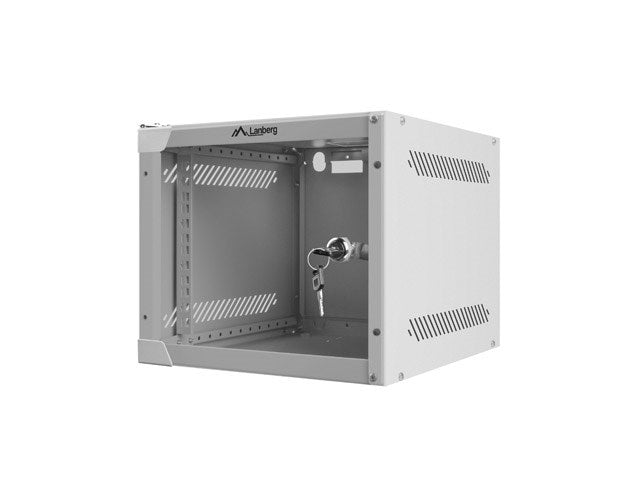 Lanberg rack cabinet 10" wall-mount 4U / 280x310 for self-assembly (flat pack), grey