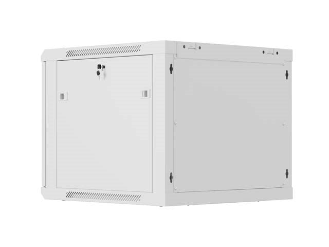 Wall-mounted rack cabinet 19" 9U 600x600 grey perforated door Lanberg (flat pack)