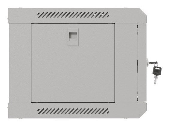 Lanberg rack cabinet 19" wall-mount 4U/540x350 (flat pack) with glass door grey