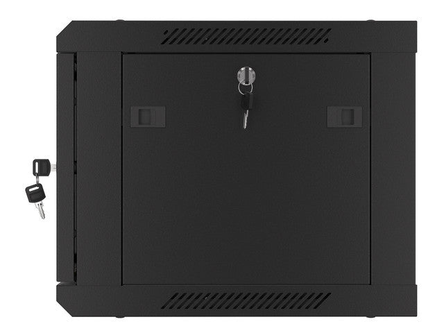 Lanberg rack cabinet 19" wall-mount 6U/600x450 for self-assembly with metal door black (flat pack)