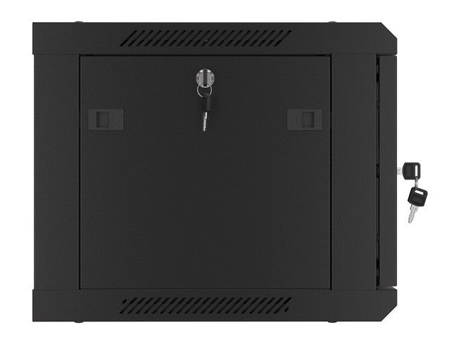 Lanberg rack cabinet 19" wall-mount 6U/600x450 for self-assembly with metal door black (flat pack)