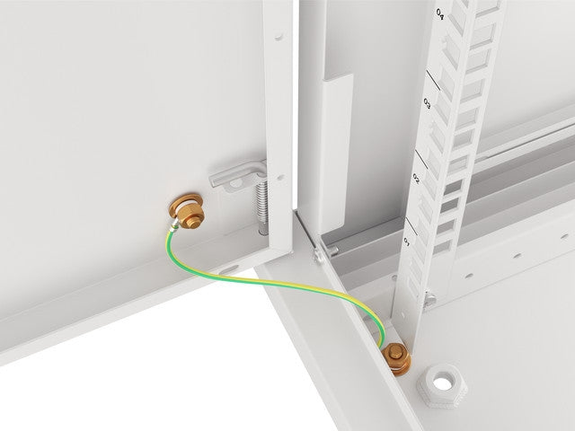 Lanberg rack cabinet 19" wall-mount 6U/600x450 for self-assembly with metal door grey (flat pack)