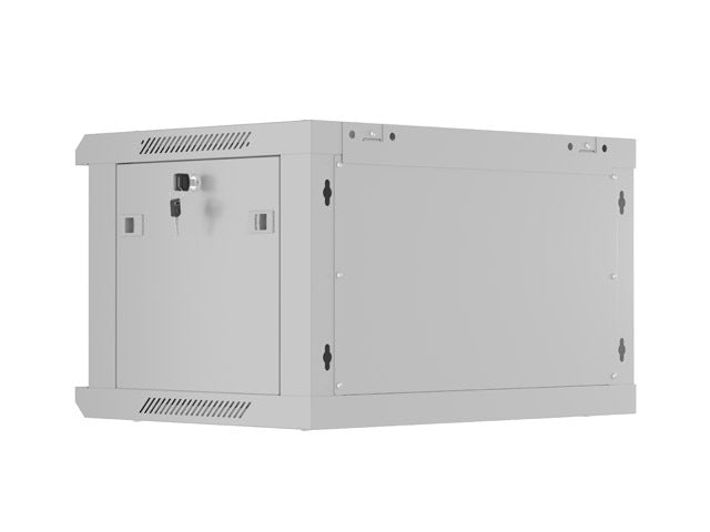 Lanberg rack cabinet 19" wall-mount 6U/600x450 with perforated door grey (flat pack)