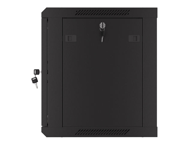 Lanberg rack cabinet 19" wall-mount 9U/600x450 with perforated door black (flat pack)