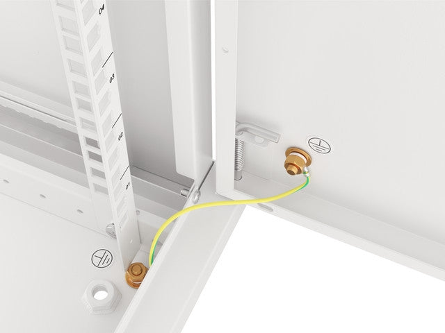 Lanberg rack cabinet 19" wall-mount 12U/600x450 for self-assembly with metal door grey (flat pack)