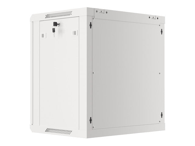 Lanberg rack cabinet 19" wall-mount 12U/600x450 for self-assembly with metal door grey (flat pack)