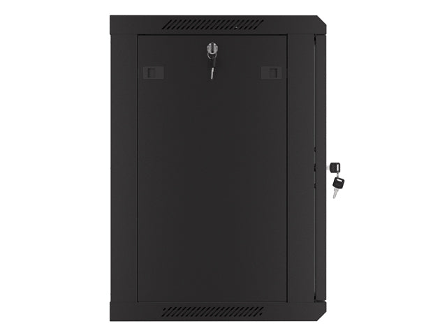 Lanberg rack cabinet 19" wall-mount 12U/600x450 with perforated door black (flat pack)
