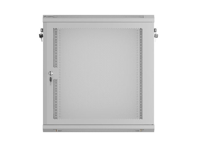 Lanberg rack cabinet 19" wall-mount 12U/600x450 with perforated door grey (flat pack)