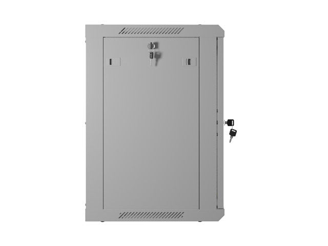 Lanberg rack cabinet 19" wall-mount 12U/600x450 with perforated door grey (flat pack)