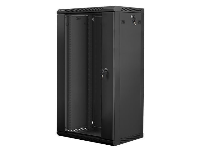 Lanberg rack cabinet 19" wall-mount 22U / 600x450 for self-assembly (flat pack), black