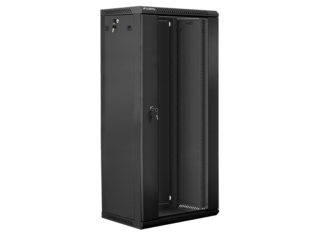 Lanberg rack cabinet 19" wall-mount 27U / 600x450 for self-assembly (flat pack), black