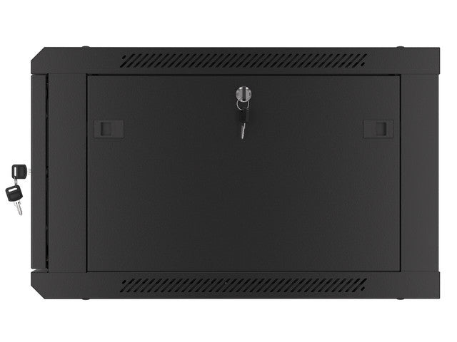 Lanberg rack cabinet 19" wall-mount 6U/600x600 for self-assembly with metal door black (flat pack)