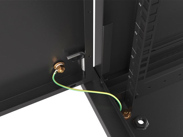 Lanberg rack cabinet 19" wall-mount 6U/600x600 for self-assembly with metal door black (flat pack)