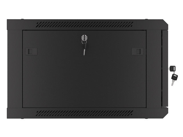 Lanberg rack cabinet 19" wall-mount 6U/600x600 for self-assembly with metal door black (flat pack)