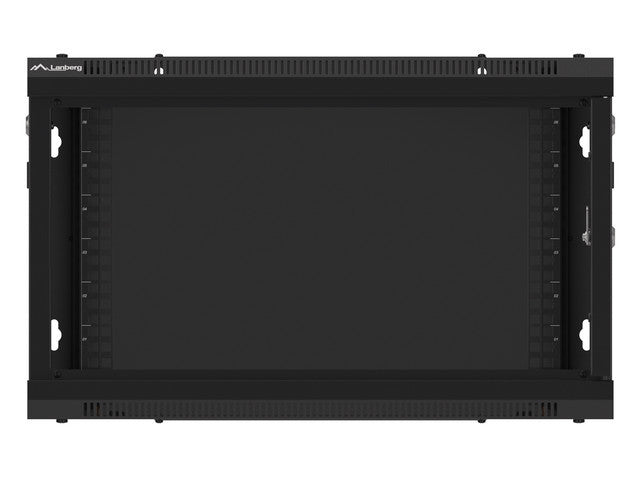 Lanberg rack cabinet 19" wall-mount 6U/600x600 for self-assembly with metal door black (flat pack)