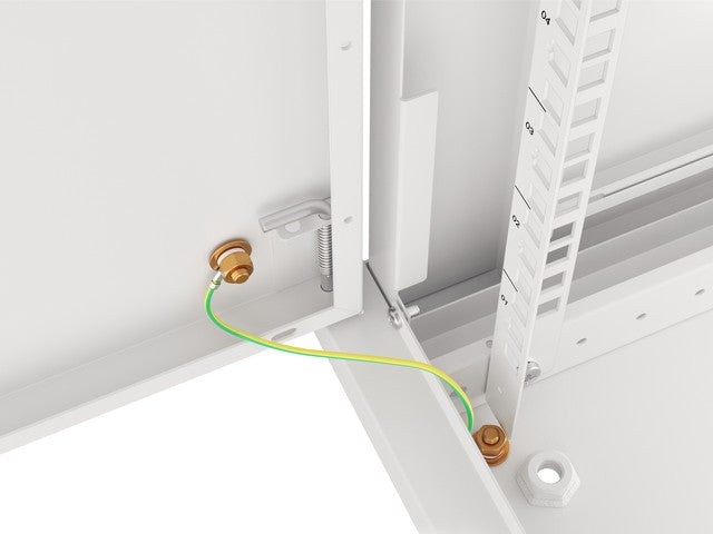 Lanberg rack cabinet 19" wall-mount 6U/600x600 for self-assembly with metal door grey (flat pack)