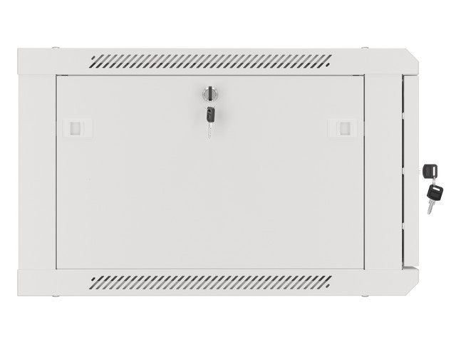 Lanberg rack cabinet 19" wall-mount 6U/600x600 for self-assembly with metal door grey (flat pack)