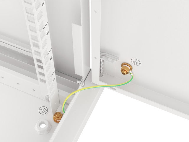 Lanberg rack cabinet 19" wall-mount 6U/600x600 for self-assembly with metal door grey (flat pack)