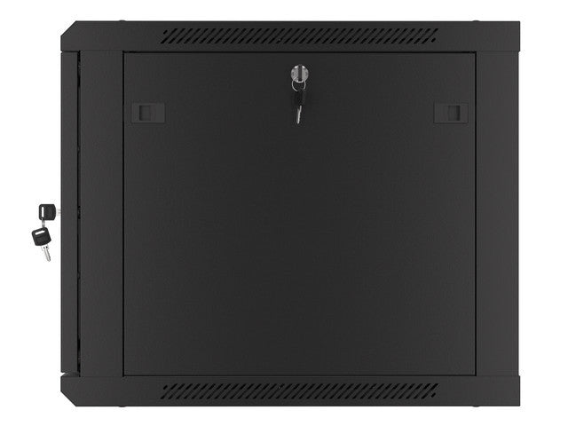 Lanberg rack cabinet 19" wall-mount 9U/600x600 for self-assembly with metal door black (flat pack)