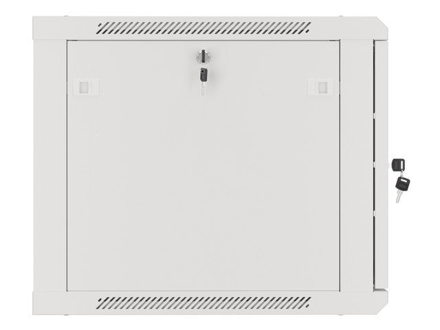 Lanberg rack cabinet 19" wall-mount 9U/600x600 for self-assembly with metal door grey (flat pack)