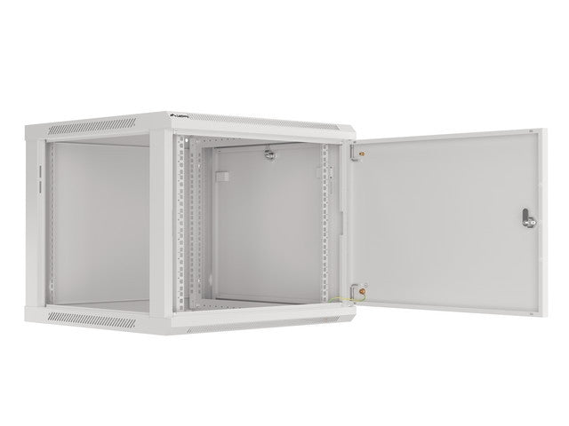 Lanberg rack cabinet 19" wall-mount 9U/600x600 for self-assembly with metal door grey (flat pack)